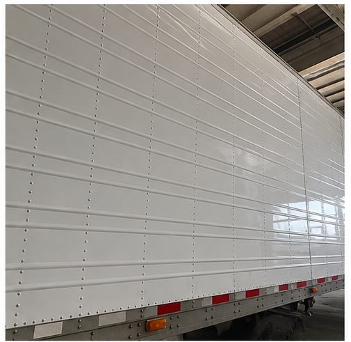 Trailer after professional repair and restoration